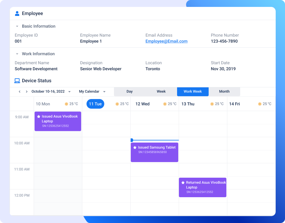 IT asset management calendar