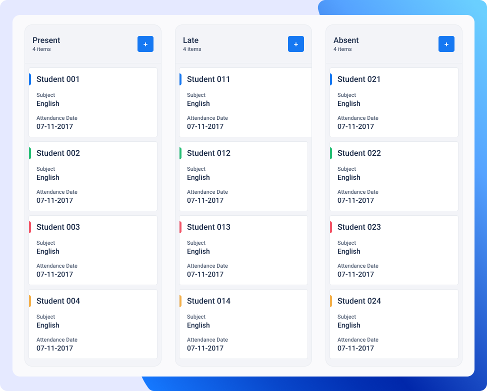 Kanban Board-Attendance Management