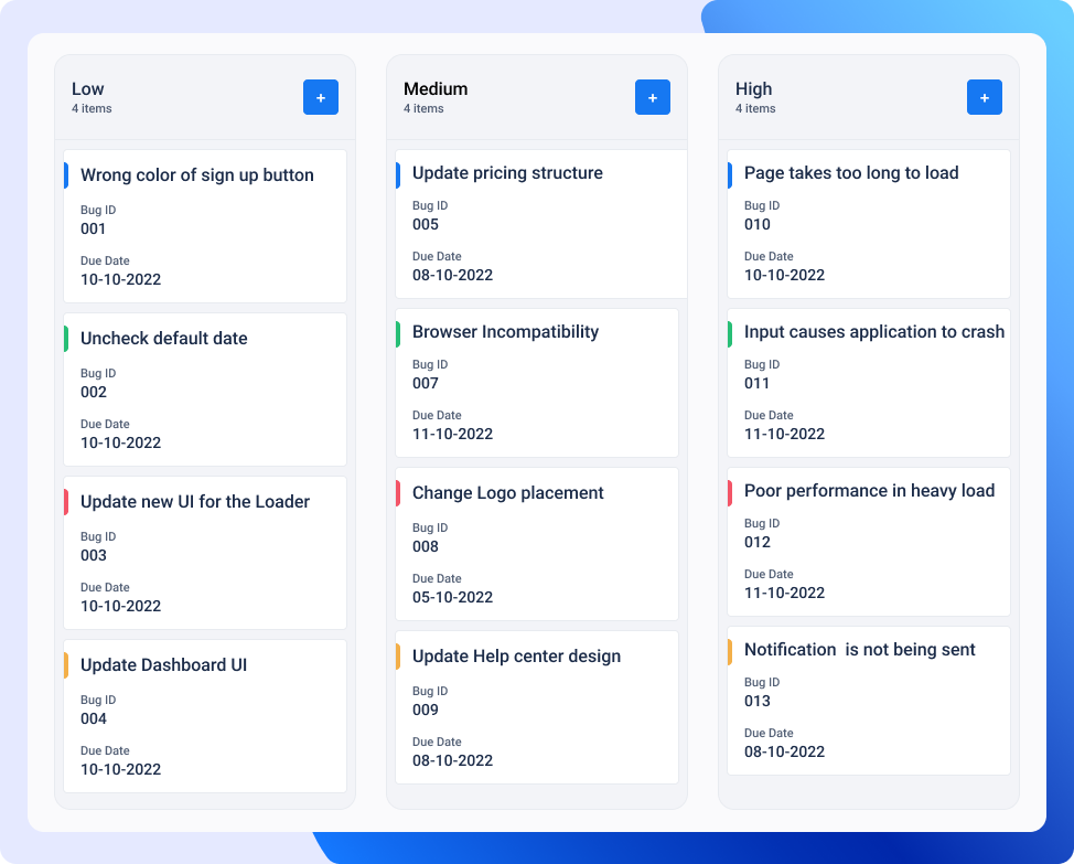 Kanban Board-Bug Tracking