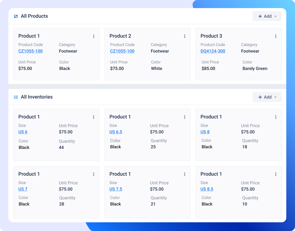 Overview inventory management