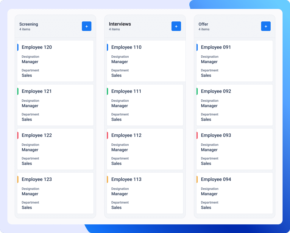 Kanban Board-Internal Recruitment Management