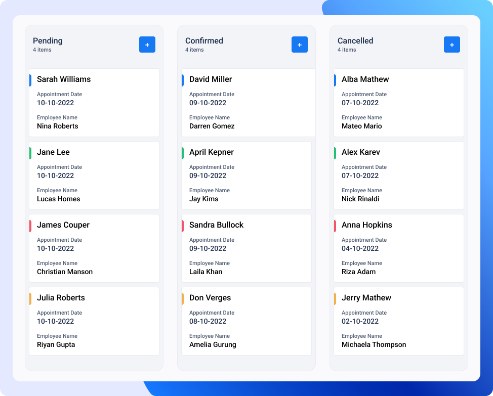 Kanban Board-Visitor Management