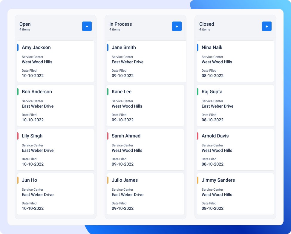 Kanban Board-Warranty Management