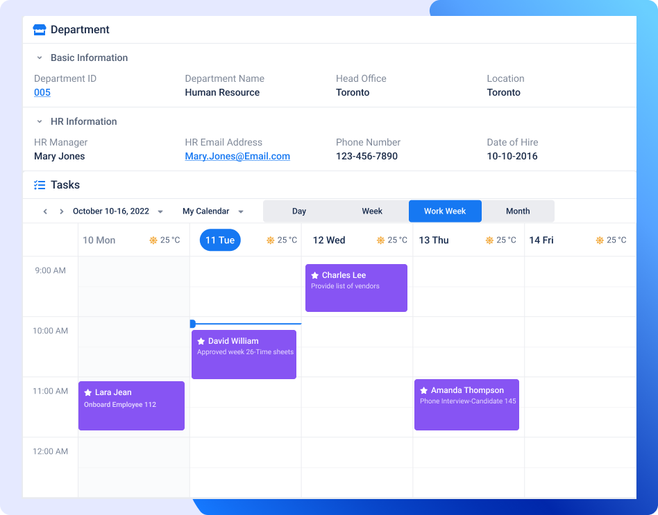 Remote Work Management Calendar