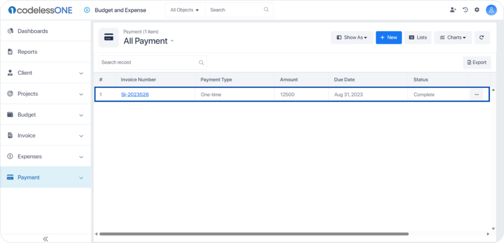 adding records in codeless one 5