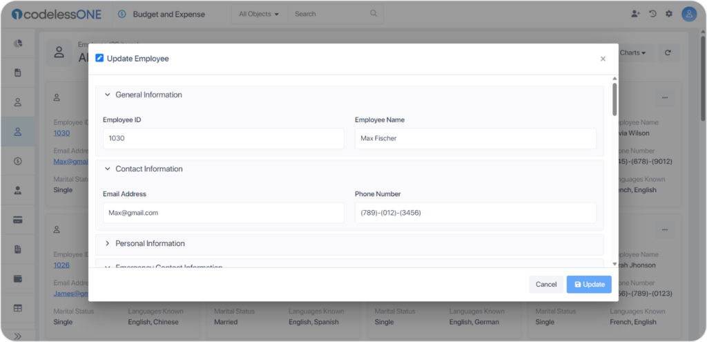Edit Record in codeless ONE (3)
