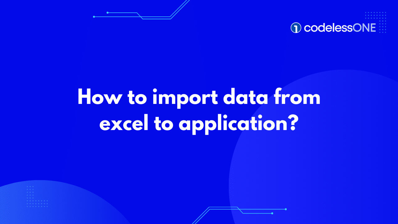 How to import data from excel to application?