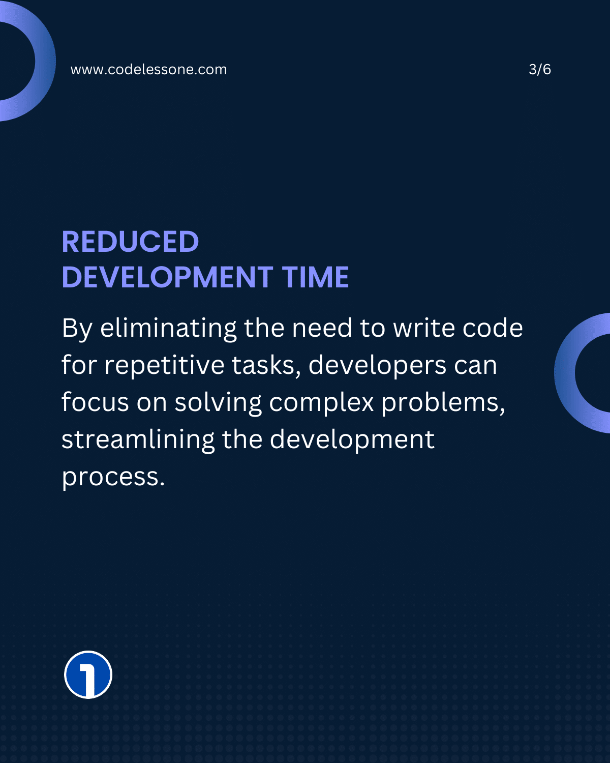 Reason 2 - Reduced Development Time